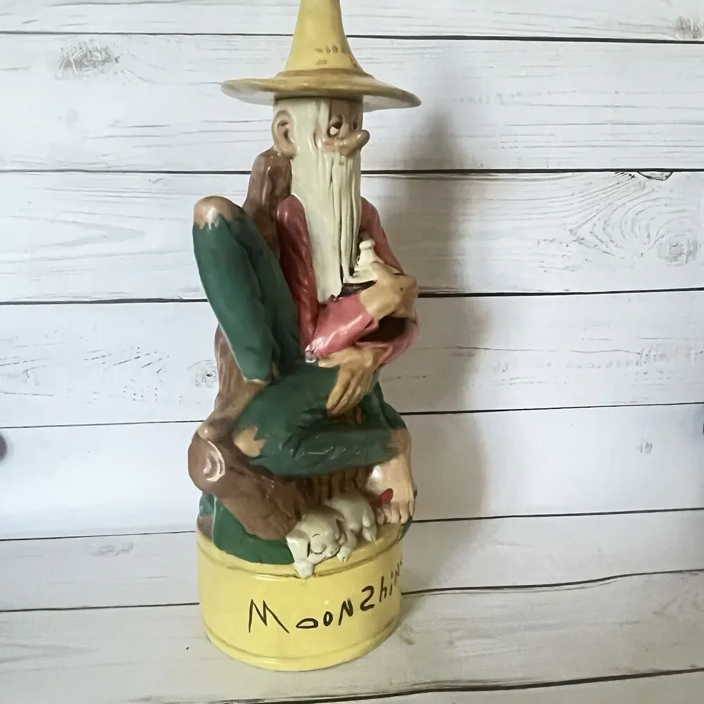 Stitzel-Weller Distillery Vintage 1969 Hillbilly Ceramic Decanter Barware Empty